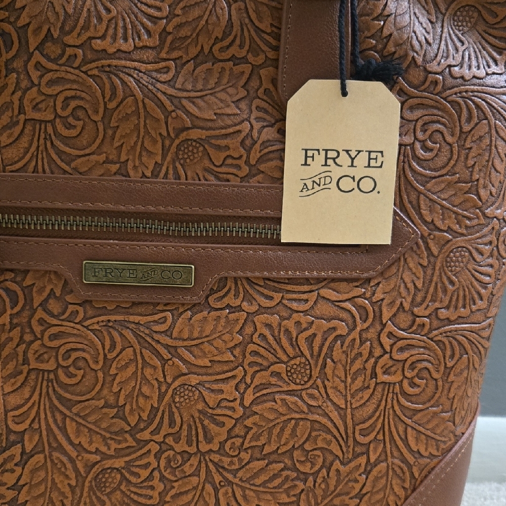 FRYE AND CO. Brown Embossed Shoulder Bag - Picture 3 of 16